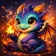 Vibrant abstract creature avatar with expressive features and rich colors, perfect for a user profile picture